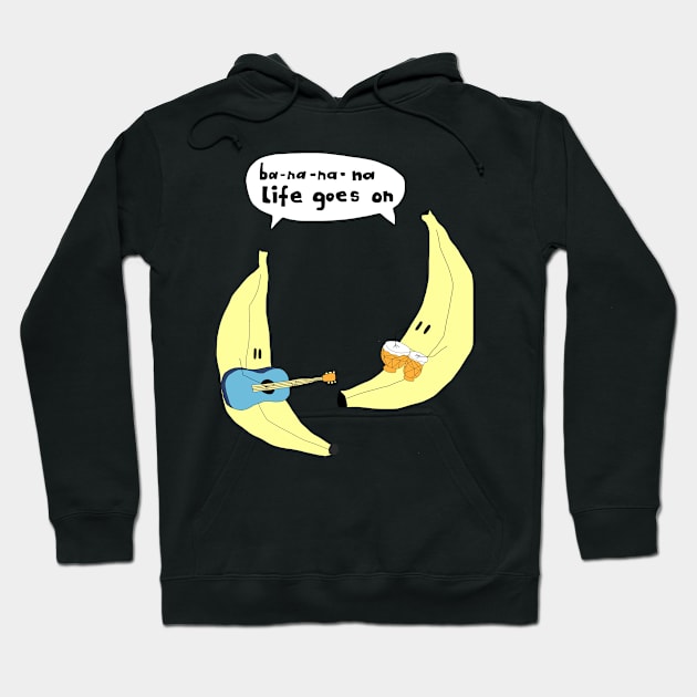 Bananas Making Music Hoodie by agapimou